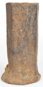 A 17thC octagonal signal cannon with 1½ inch bore, 20cm long.