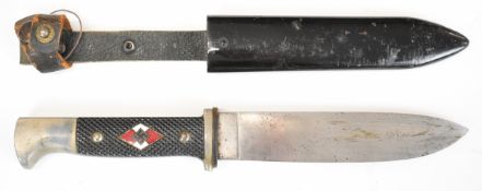 German Nazi Third Reich Hitler Youth dagger marked M7/11 RZM 1941 to ricasso, K & Co Solingen with
