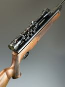 Weihrauch HW80 .177 air rifle with chequered semi-pistol grip and forend, adjustable trigger, raised
