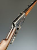 Winchester Model 1895 .410 lever-action shotgun with adjustable sights, frame stamped '