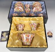 James Kent limited edition 149/250 commemorative boxed tea set decorated in the DuBarry pattern