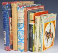 Eight military and heraldry interest books to include Regiments and Uniforms of the British Army