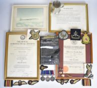Royal Air Force medal trio and ephemera for Leslie George Gillingham including General Service Medal
