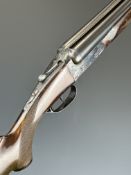 AYA No.3 12 bore side by side shotgun with named and border engraved locks, border engraved