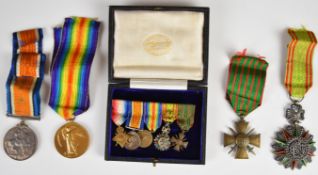 Royal Navy WW1 medal group of four comprising War Medal, Victory Medal, Order of Nichan Istikhar