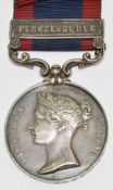 Victorian Sutlej Medal 1846 with clasp for Ferozeshuhur named to Lt Glassen, Baltic