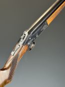 Cogswell & Harrison Ltd 12 bore single barrelled ejector shotgun with named lock, engraved birds