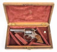 Remington Rider .32 rimfire factory cartridge converted five-shot pocket revolver with wooden