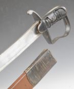 British 1796 style Light Cavalry trooper's sword with JJ Runkell Solingen to spine of 81cm curved