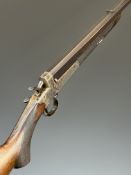 Holland & Holland .410 shotgun converted from a rook rifle with engraved action, top strap, side