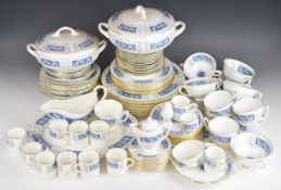Coalport bone china dinner and tea ware decorated in the Revelry pattern, comprising ninety six