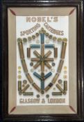 Nobel shotgun cartridge shop or advertising display board 'Nobel's Sporting Cartridges Glasgow &