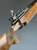 Anschutz Match 54 .22 bolt-action target rifle with shaped and textured semi-pistol grip, adjustable