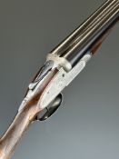 Army & Navy 12 bore sidelock side by side ejector shotgun with named and engraved locks, engraved