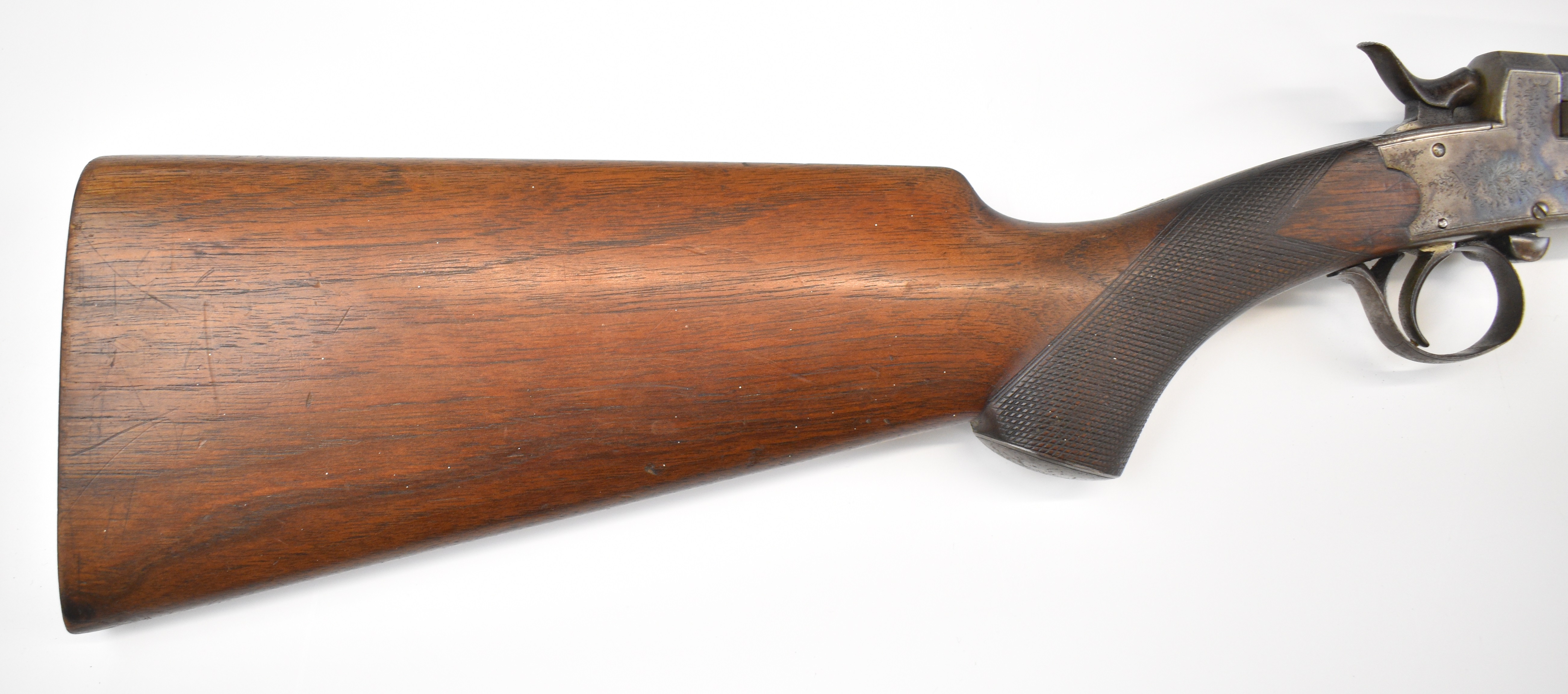 Holland & Holland .410 shotgun converted from a rook rifle with engraved action, top strap, side - Image 8 of 23