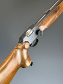 BSA Martini-International Mk II .22 underlever-action target rifle with semi-pistol grip, raised
