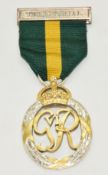 British Army George VI Territorial Efficiency Decoration Medal, 1950 to reverse, with fitted box