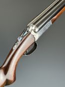 AYA Matador II 12 bore side by side ejector shotgun with polished locks, underside trigger guard,