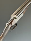 Rowland Watson 12 bore side by side ejector shotgun with named and engraved locks, engraved