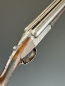 John Marson 12 bore side by side shotgun with named and engraved locks, engraved underside,