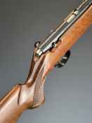 Anschutz Model 1517 left handed .17 bolt-action rifle with chequered semi-pistol grip and forend,