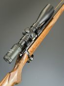 CZ 452-2E ZKM .17 bolt-action rifle with chequered semi-pistol grip and forend, sling mounts,