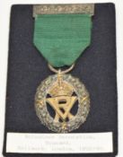 Victorian Volunteer Officers hallmarked silver and silver gilt decoration / medal with Queen
