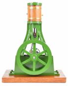 Douglas Russell of Fraserburgh vertical single cylinder live steam engine with wooden lagged