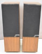 A pair of Mission 763 stereo floor speakers, 79 x 26 x 32cm