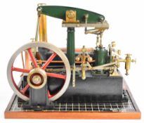 Stuart Beam live steam engine plant with displacement lubricator, working governor and twin cylinder