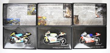 Three Paul's Model Art Minichamps 'Classic Bike Series' 1:12 scale diecast model MotoGP Valentino