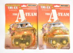 Two Matchbox 'The A-Team' Rough Riders Tri-Ex 4x4's comprising Enforcer Van 6741 and Street