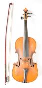 Late 19th century German made violin with label reading Nachahmung von Antonius Straduarius fecit