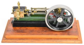 Stuart S50 live steam single cylinder engine with throttle valve and twin drip lubricators to the
