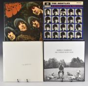 Four Beatles LPs comprising The Beatles (White Album) USA re-release with poster, generally
