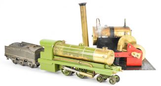 Bowman 234 0 gauge live steam 4-4-0 locomotive with twin oscillating outside cylinders and spirit