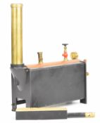 Stuart 500 copper live steam boiler with 0-120psi pressure gauge, safety valve, water level gauge