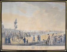 Jan Antony Langendijk (1780-1818) horse racing interest coloured engraving, 'Harddravery Te