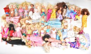 Forty Mattel Barbie dolls complete with outfits and accessories, together with a small collection of