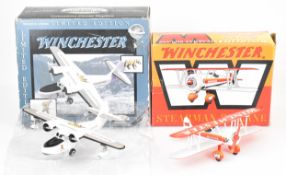 Two Winchester related diecast model aeroplanes comprising Spec Cast Stearman Biplane and Gearbox