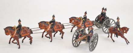 Britains Royal Field Artillery set number 144, comprising six horses, eight soldiers, limber and