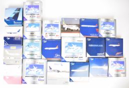 Twenty Gemini Jets 1:400 scale diecast model aeroplanes to include Philippines DC-8-53, USAir B737-