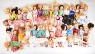 Thirty six mostly vintage Sindy fashion dolls by Pedigree and Hasbro, all in original outfits.