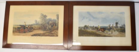 After Charles Cooper Henderson two coloured prints 'In Time For The Coach' and 'Late For The Mail'