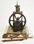 Part built Stuart James Coombes single cylinder live steam engine, with spoked flywheel
