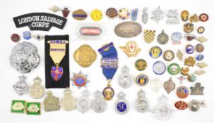 Collection of over sixty metal badges Bridgend & District Darts League 1946-7, Rainbow League,