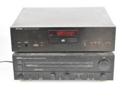 Denon PMA-720 integrated power amplifier together with a Rotel RCD-991 CD player.