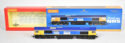 Hornby 00 gauge model railway 'Thank You NHS' GBRf Class 66 diesel locomotive, limited edition