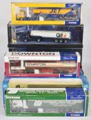 Eight Corgi and Universal Hobbies 1:50 scale diecast model haulage vehicles to include ERF