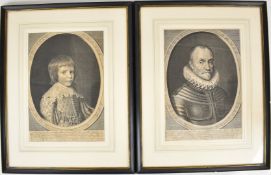 Pair of engravings by Willem Jacobsz Delff (1580-1638) William I Prince of Orange (also known as